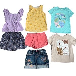 Girls Clothing Lot - Tank Tops, T-Shirts, Shorts & Skirts Size XXS/4